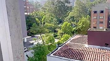 Latina Teases Her Dripping Pussy in Hotel Heat