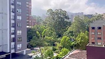 Latina Teases Her Dripping Pussy in Hotel Heat