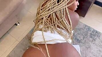 Latina Teases Her Dripping Pussy in Hotel Heat