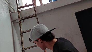 Wild rooftop fuck splits latina neighbor's pussy for tank fix