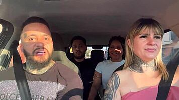 whoa, uber passengers discover we're porn stars and start wild car sucking orgy 😲