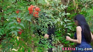 Little asian skank gulps massive facial cumshot