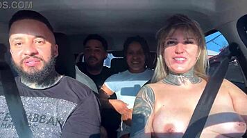 whoa, uber passengers discover we're porn stars and start wild car sucking orgy 😲