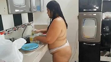 chubby latina slut loves flashing her massive ass for peeping eyes