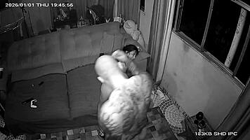 Security cam catches our wild first fuck this year?