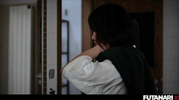 Futa bully creampies big tits babysitter in intense anal scene