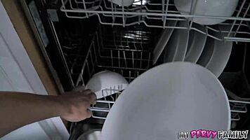 Huge Cock Fucks Big Ass Blonde Stepsis Phone Distraction Creampie