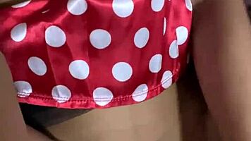 Young Petite Babe in Suit Fantasizes Big Cock Stretching Tight Pussy