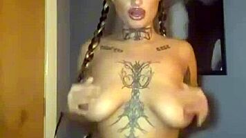 Big Titty Goth Girl Fingers Herself to Intense Climax