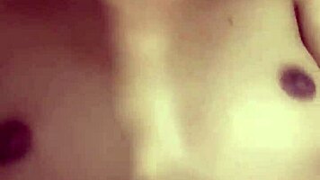 Young Petite Babe in Suit Fantasizes Big Cock Stretching Tight Pussy