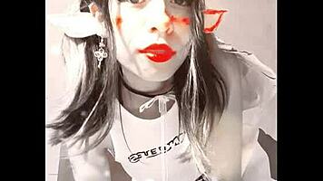 bonneyuwu elf teases panties and skirt for stepdad in cosplay