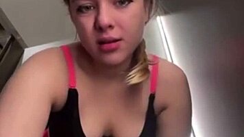 whoa extreme close-up fingering that fat bbw shaved pussy in public fitting room 😈🔥