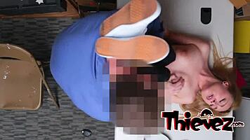 Shaved Pussy Stuffed with Massive Cock