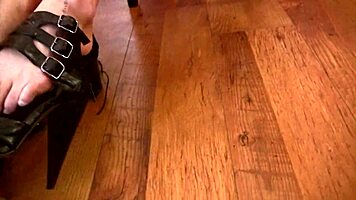 hey, wanna see this sexy blonde's long legs up close?