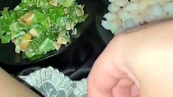 muslim babe goes wild masturbating seducing bbc with kinky food fetish frenzy