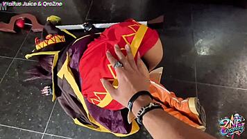 Megumin konosuba cosplay scene with waifus juice free