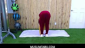 Arab Wife Cheats With Trainer Hijab Blowjob Fuck