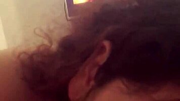 Young Mexican teen slurps huge cock and balls deep