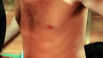 elegant spooning teases into classy handjob finish