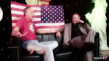 Blonde Big Tits Huge Clit Seduced MMF Threesome Pound