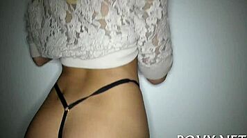 marina angel tempts with her amazing blowjob lips wrapping tight cock pov