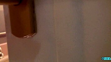 a sexy maid grabs cock while cleaning bends over deepthroats then rides hard