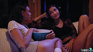 Lesbian Babe Rides Dirty Homeless Dude's Monster Cock Wildly