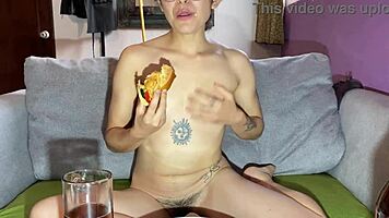 Day 5 of 100: devouring boyfriend's cum as liquid dessert