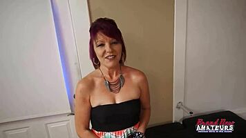 Petite redhead mature hides sloppy deepthroat passion beneath