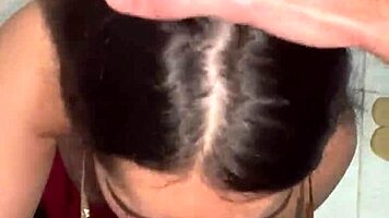 Debora Mendes Delivers POV Blowjob to Wellington Ribeiro with Mirror Ass Reflection and Intense Facial