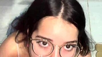 Debora Mendes Delivers POV Blowjob to Wellington Ribeiro with Mirror Ass Reflection and Intense Facial