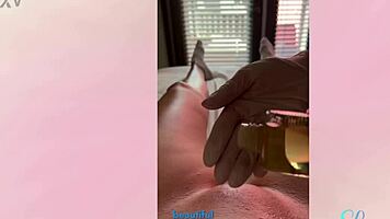 Hot Wax Melts Away Legs And Pussy Hair Sensually!