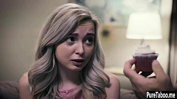 sexy petite teen rides perverted older man's huge throbbing monster cock