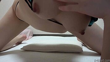 oh mika kurosaki squeezes into hot tight micro bikini