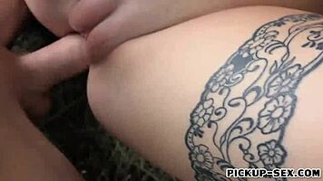 sexy euro blonde gets monster cock slammed in forest outdoors 🌳💦