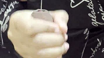 pov homemade thai babe strokes huge cock in dorm handjob action