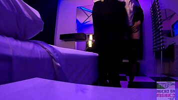 secretary cuckold rides big cock before husband