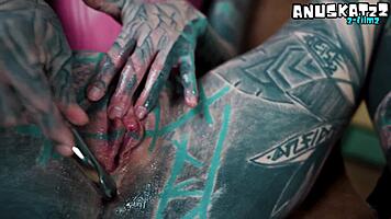 Watch me suck this steel toy like your cock in my pink corset