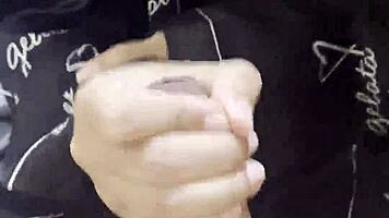 pov homemade thai babe strokes huge cock in dorm handjob action