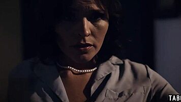 Wife joins husband and babysitter for steamy threesome fun