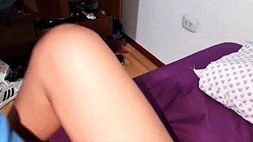 Sexy argentinian lingerie babe strips panties for outdoor doggystyle pounding