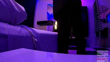 secretary cuckold rides big cock before husband