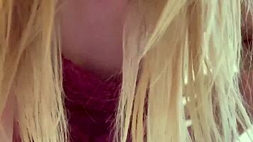 Pretty Swedish Blonde Shoves Dildo Deep Orgasm Pink Pussy