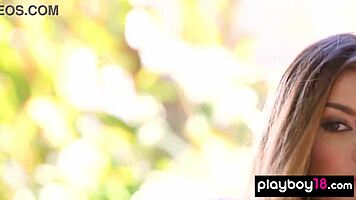 Watch bombastic brunette trainer cierra avalon rip clothes pose nude outdoors!