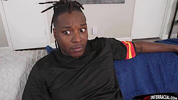 watching wife deepthroat friend's big black cock cuckold jerkoff