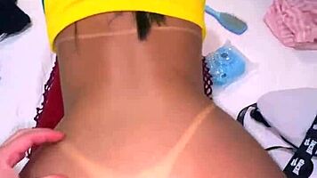 perfect-ass brazilian brunette lets me film her doggy pounding in rio motel