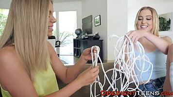 Bound teen slut roughly nailed deepthroat doggystyle facial tied bondage!