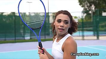 after practice this curly ebony beauty deepthroats big cock