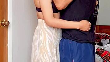 sobrina mexicana's perfect athletic ass bends for sensual doggystyle pounding