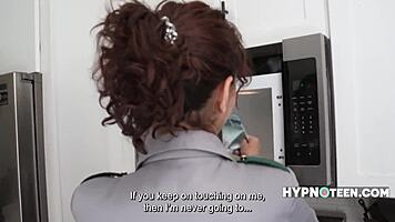 crystal chase's freeuse girlfriend melons groped hard at family table